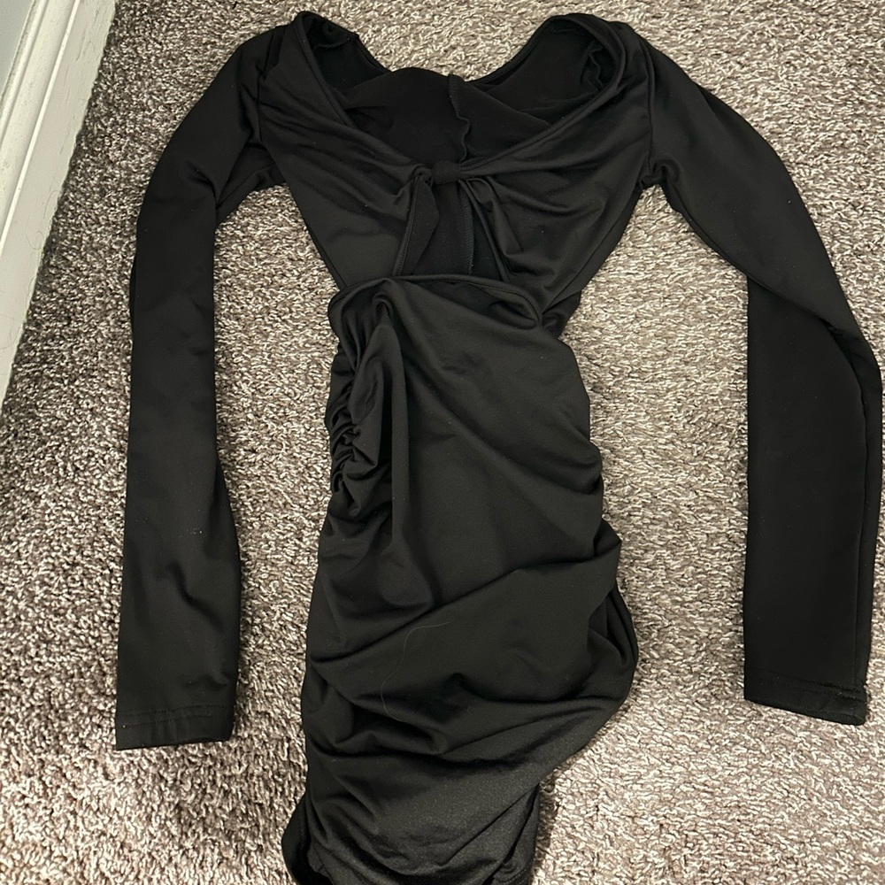 black mini dress